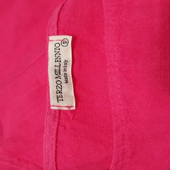 Terzo Millenio 100% Linen Crochet Hem Tank Top - Picture 3 of 6